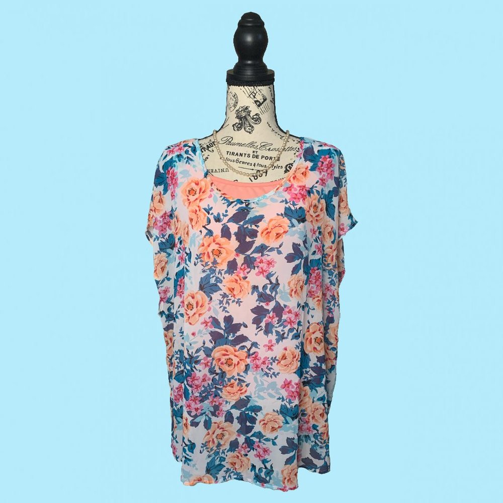Torrid Floral Rose Blouse